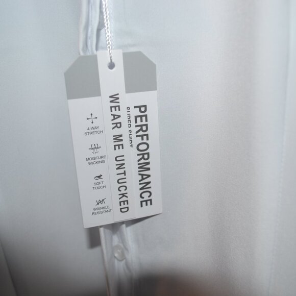 New Four way stretch white performance dress shirt. Size L. - Picture 6 of 6
